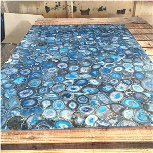 Blue Gemstone Blue Agate Stone Blue Semiprecious Tiles