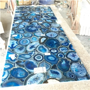 Blue Gemstone Blue Agate Stone Blue Semiprecious Tiles