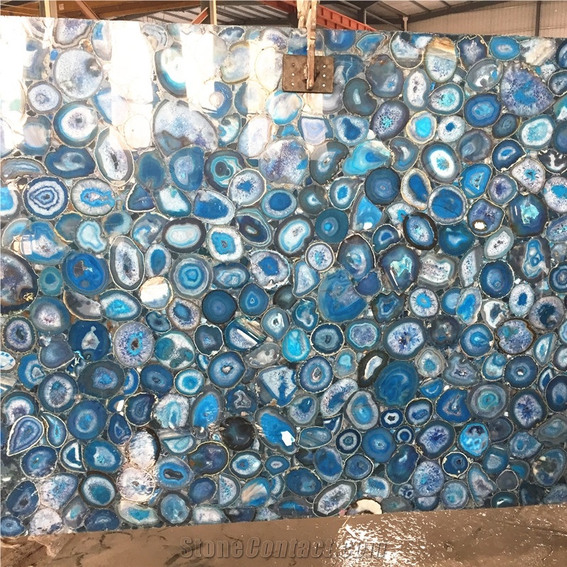 Dark Blue Agate Stone Slab Dark Blue Gemstone Blue Semiprecious Slab