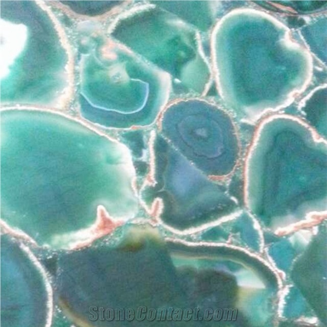 Green Gemstone Jade Green Tile Semiprecious Wall Tile Green Agate Slab