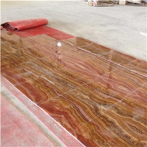Red Vein Onyx Stone,Tiger Onyx Vein Cut Flooring Tile,Bookmatch Tile