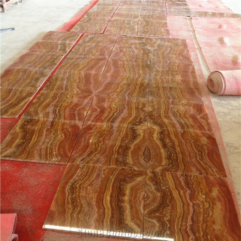 Red Vein Onyx Stone,Tiger Onyx Vein Cut Flooring Tile,Bookmatch Tile