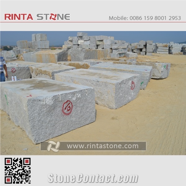 Barry White Rosa Beta G623 Granite Rought Raw Material Blocks Rocks