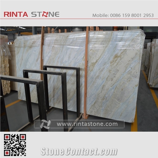 China Blue River Marble Changbai White Jade Moon River