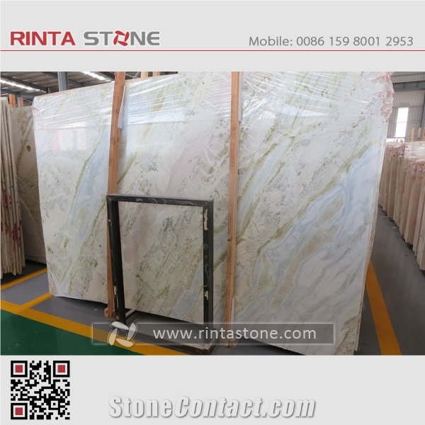 China Blue River Marble Changbai White Jade Moon River
