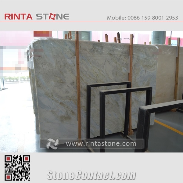 China Blue River Marble Changbai White Jade Moon River