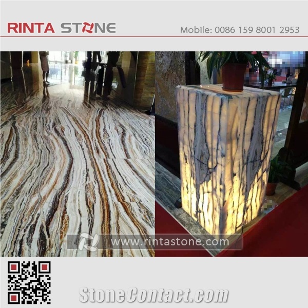 Euphotic Zebra Jade Bookmatch Wooden Vein Grainjade Tiles & Slabs