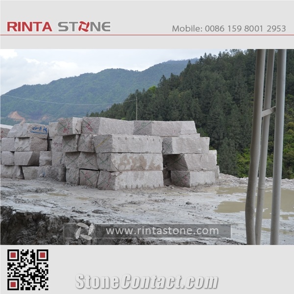 G687 Peach Red Cherry Pink Brown Blocks Boulders Quarry Rocks