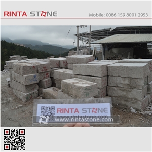 G687 Peach Red Cherry Pink Brown Blocks Boulders Quarry Rocks