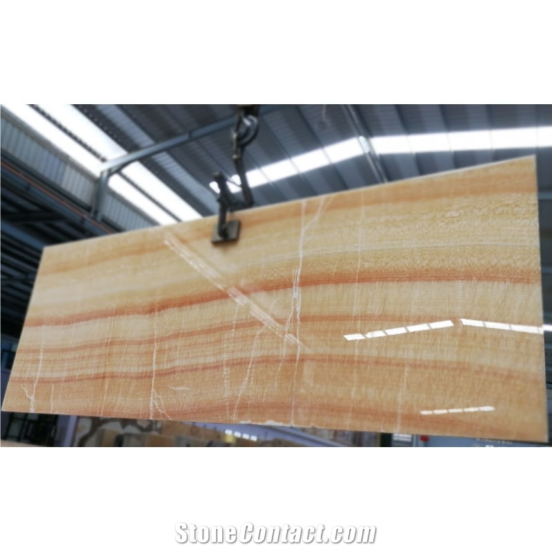 Cappuccino Honey Wall Panel Backlit Yellow Onyx