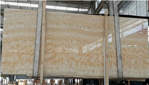 Cappuccino Honey Wall Panel Backlit Yellow Onyx