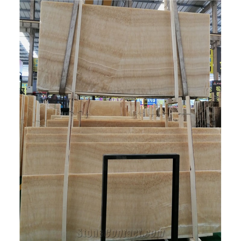 Cappuccino Honey Wall Panel Backlit Yellow Onyx