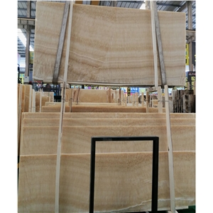 Cappuccino Honey Wall Panel Backlit Yellow Onyx