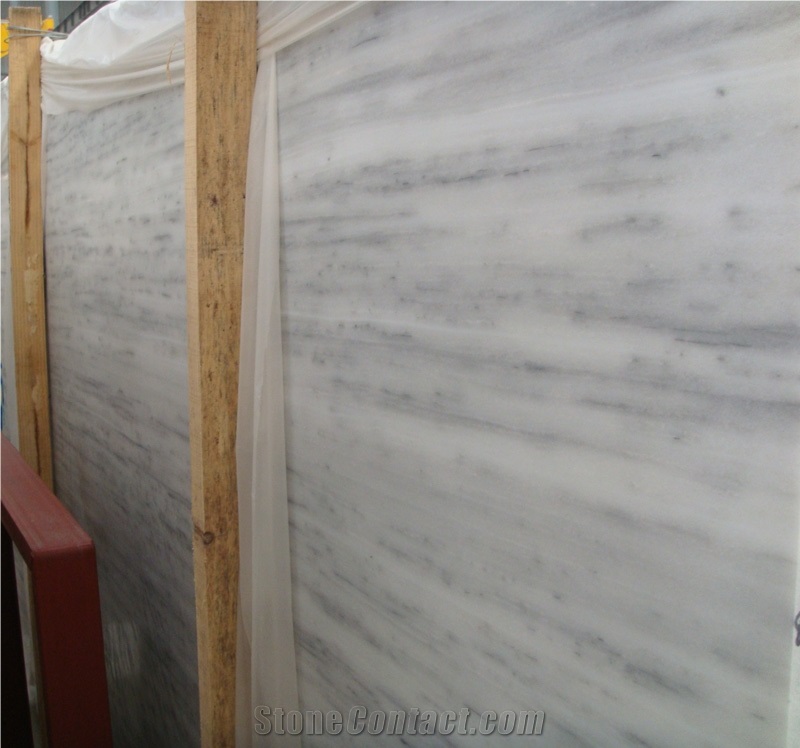 Kavala Semi Grey Vein Seamless Greece White Marble Tiles