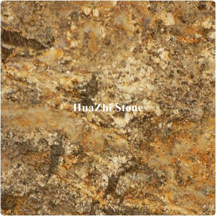 Caribbean Sunshine Golden Fantasy Yellow Granite Kitchen Bar Top Price