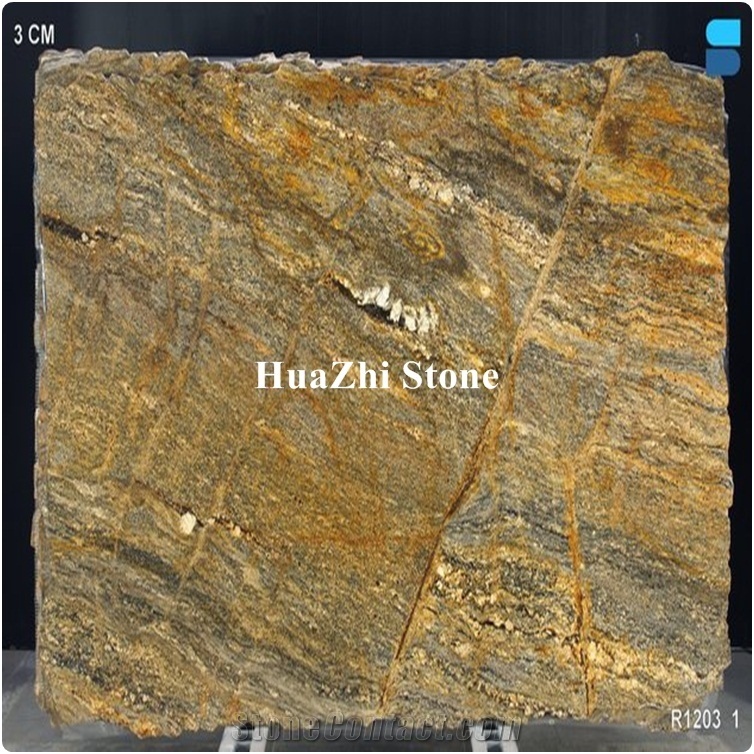 Caribbean Sunshine Golden Fantasy Yellow Granite Kitchen Bar Top Price