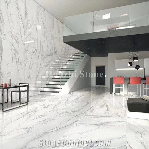 Carrara White/Bianco/Italian/Wall Covering /Hotel Floor/Tv Set