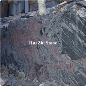 China Quarry Owner Granite Block Boulders Rough Exotic Multicolor Red