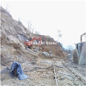 China Quarry Owner Granite Block Boulders Rough Exotic Multicolor Red