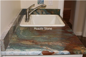 Louise Blue Marble/Bar Top/Commercial Bath Top/Vanity Top