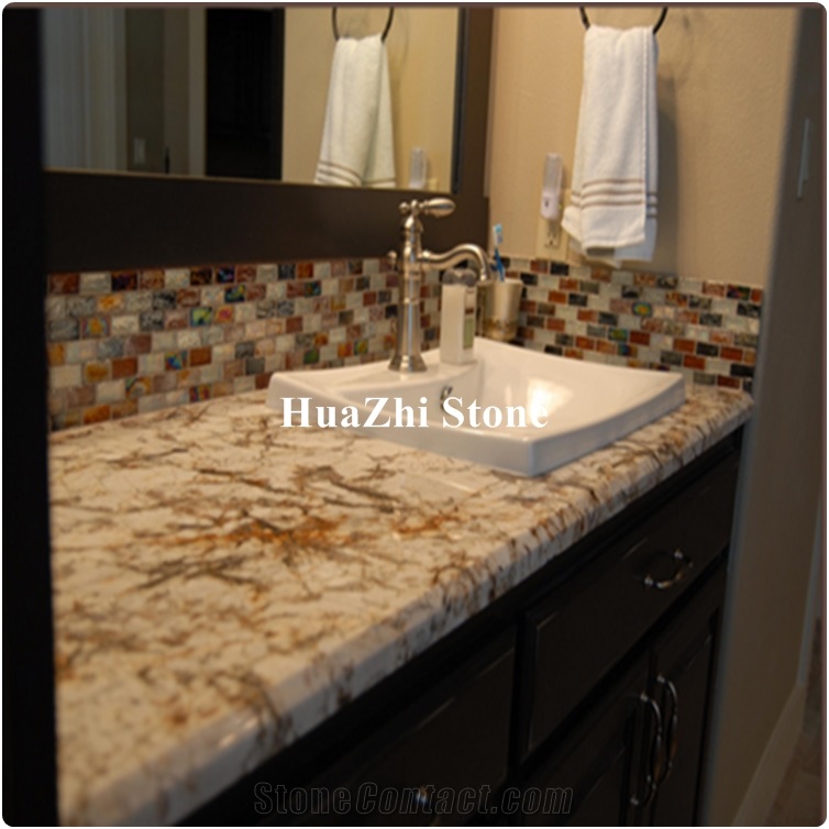 Luxury Stone Crema Delicatus White Granite Of Yellow Pattern for Tops