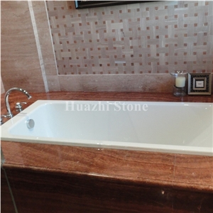 Marble Bathtub/Red Wooden Marble Bath Tubs/Bath Projects
