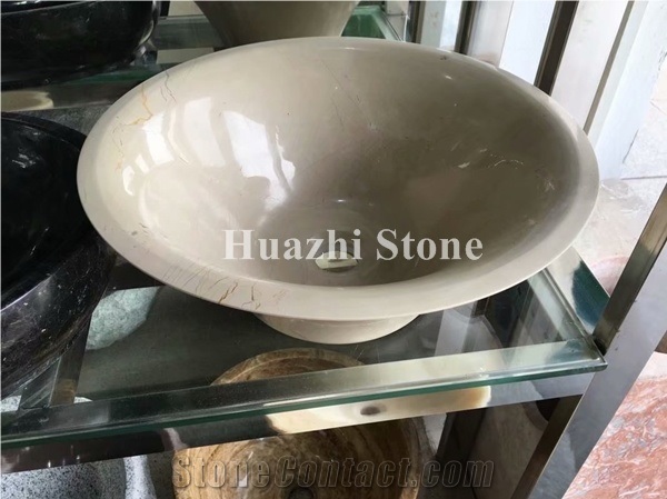 Marble Round Sinks for Bathroon, Oval Basins for Vanity, Square Sinks