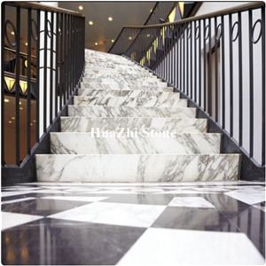 Marble Stair Treads and Risers Tile Stair Bullnose and Riser Threshold