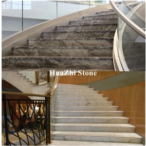 Marble Stair Treads and Risers Tile Stair Bullnose and Riser Threshold