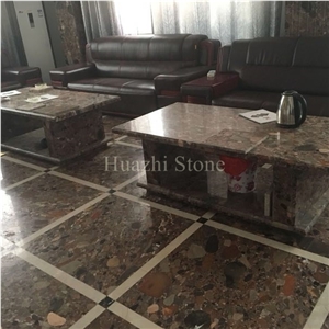 Naturalcolorful Marble for the Table and Golden Use