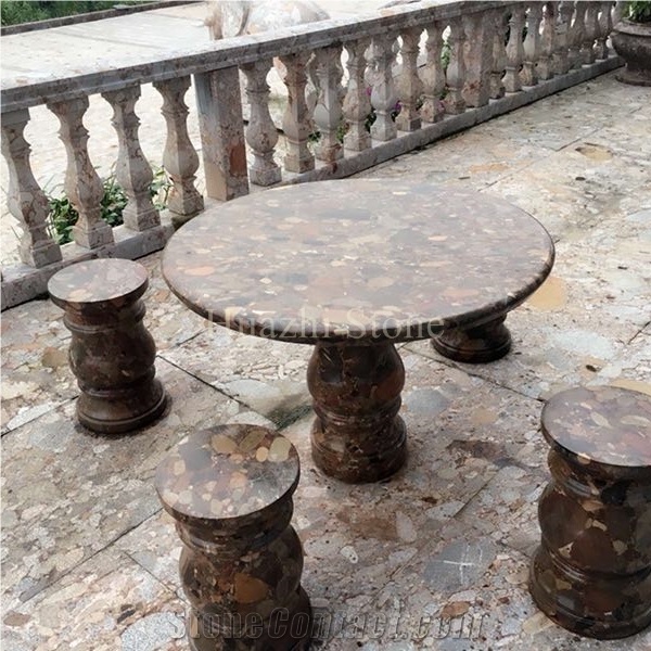 Naturalcolorful Marble for the Table and Golden Use