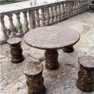 Naturalcolorful Marble for the Table and Golden Use