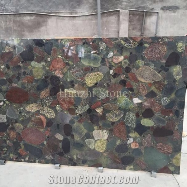 Naturalcolorful Marble for the Table and Golden Use