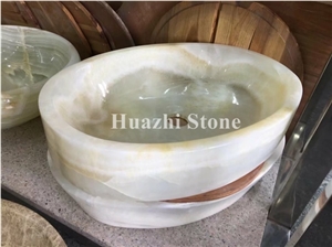 Onyx Sinks for Hotel/ Home Design, Stone Oval Basin, Square Round Sink