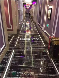 Sliver Line Black Marble Bar Top/Hotel Top