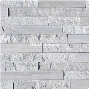 Split Face White Marble Slate Ledger Panel Culture Stacked Ledge Stone