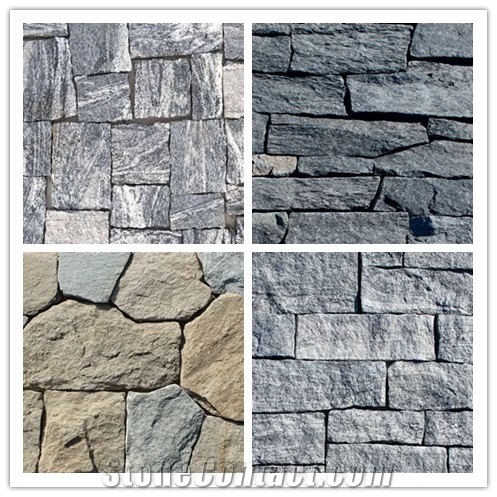 Split Face White Marble Slate Ledger Panel Culture Stacked Ledge Stone