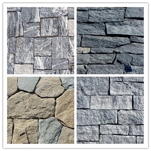 Split Face White Marble Slate Ledger Panel Culture Stacked Ledge Stone