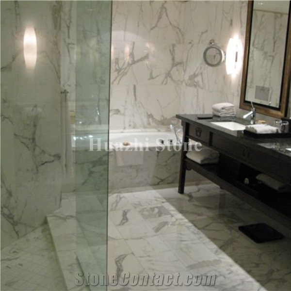 Statuario White Marble/Walls and Floors for Bathrooms/Hotel Projects