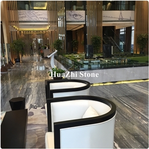 Unique Find Blue Gray Sand Marble Veined for Background Floor Tiles