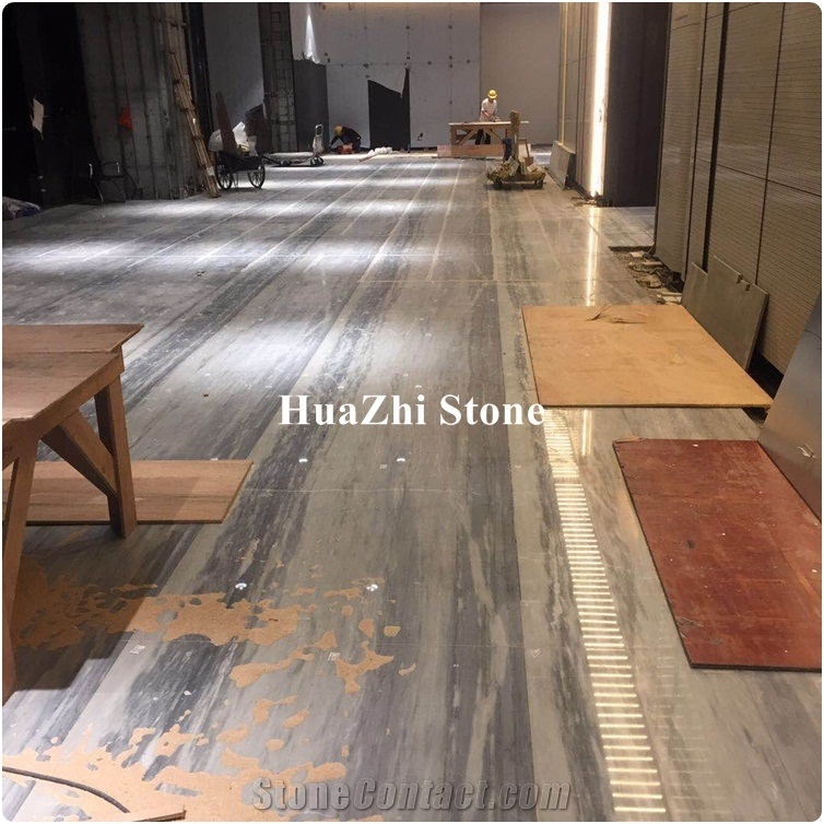 Unique Find Blue Gray Sand Marble Veined for Background Floor Tiles