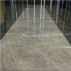 White Marble with Grey Vein/Marble Stairs