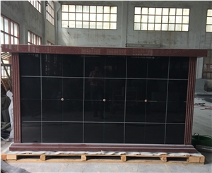 64 Niche Imperial Red Shanxi Black Columbarium Wall for Cemetery
