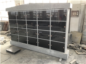 China Gray Granite G603 20 Niche Columbarium Wall for Cemetery Garden