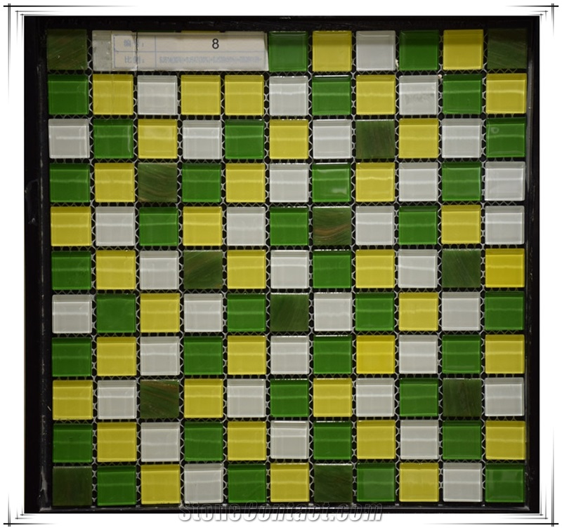 Glass Mosaic Tile for Project Bathroom Kitchen Swimming Pool