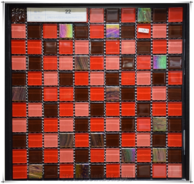 Glass Mosaic Tile for Project Bathroom Kitchen Swimming Pool