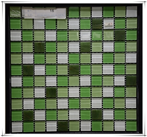 Green Glass Mosaic Tile for Project Bathroom Kitchen Swimming Pool