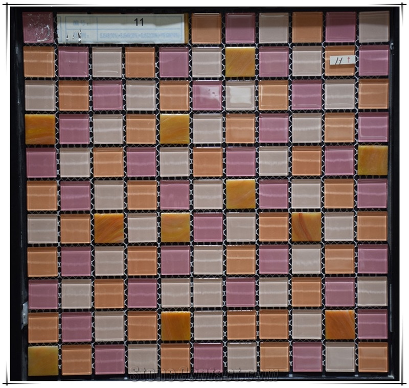 Hot Sale Glass Mosaic Tile for Project Bathroom Kitchen Swimming Pool