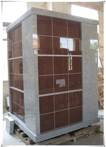 Imperial India Red Granite 36 Niche Columbariums for Cemetery Garden