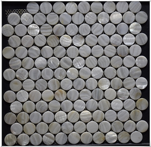 Natural White Pearl Shell Interior Wall Mosaic Design Swimming Pool